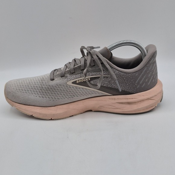 Brooks Launch 10 Shoes Womens Size 9 Gray Pink Running Road Sneakers Mesh Gym - Picture 3 of 11